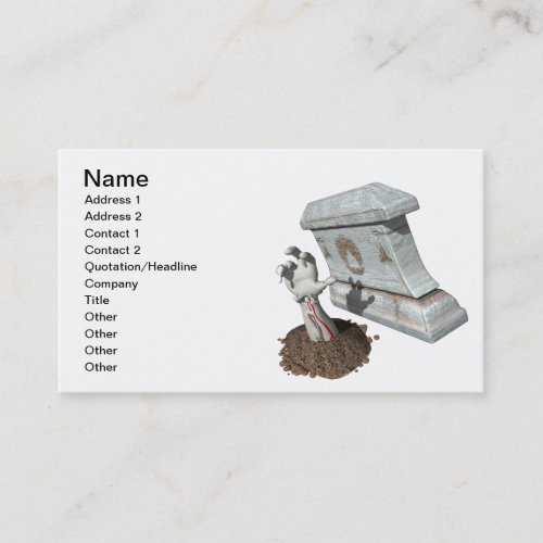 Zombie Arm Grave Business Cards