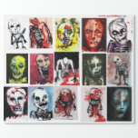 Zombie Art Matte Wrapping Paper, 30&quot; X 6&#39; Wrapping Paper at Zazzle