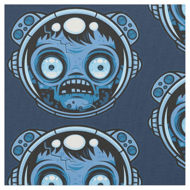 Zombie Astronaut Fabric (Close Up)
