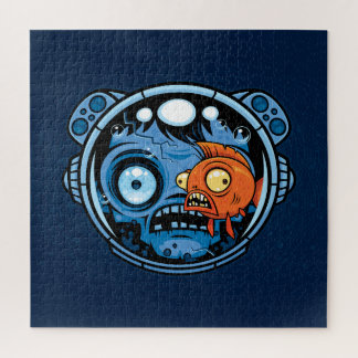 Zombie Astronaut Fishbowl Helmet Jigsaw Puzzle