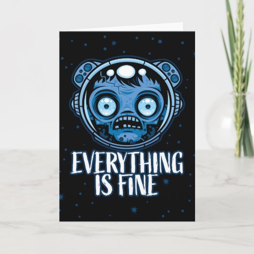 Zombie Astronaut Is Fine Card