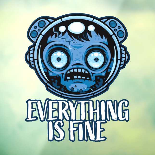 Zombie Astronaut Is Fine Window Cling (Sheet 3)