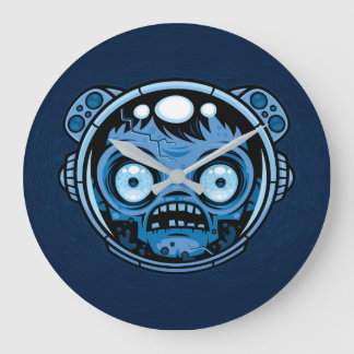 Zombie Astronaut Large Clock