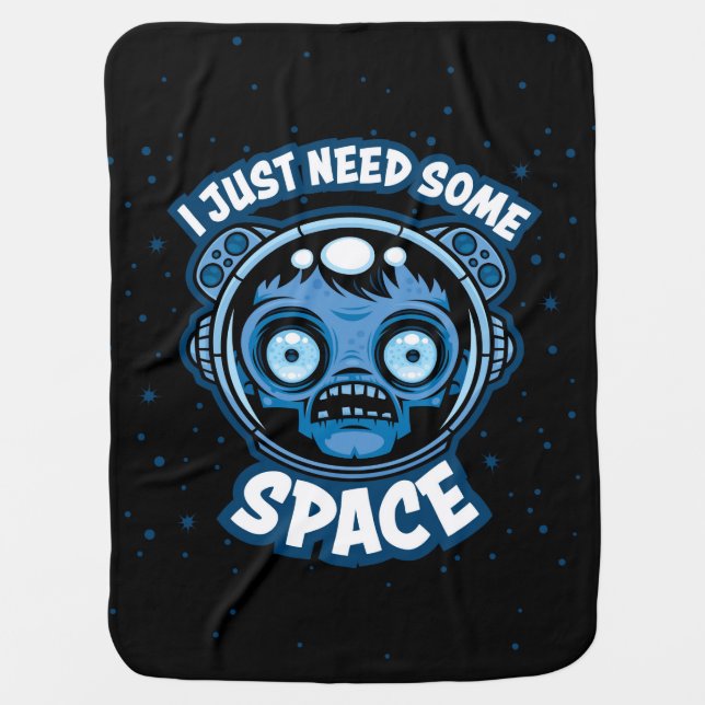 Zombie Astronaut Needs Some Space Baby Blanket (Front)