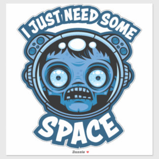 Zombie Astronaut Needs Some Space Sticker