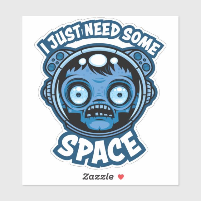 Zombie Astronaut Needs Some Space Sticker (Sheet)