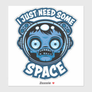 Zombie Astronaut Needs Some Space Sticker