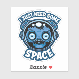 Zombie Astronaut Needs Some Space Sticker