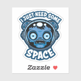 Zombie Astronaut Needs Some Space Sticker