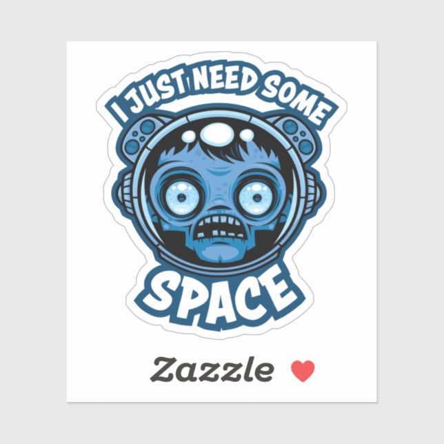 Zombie Astronaut Needs Some Space Sticker (Sheet)