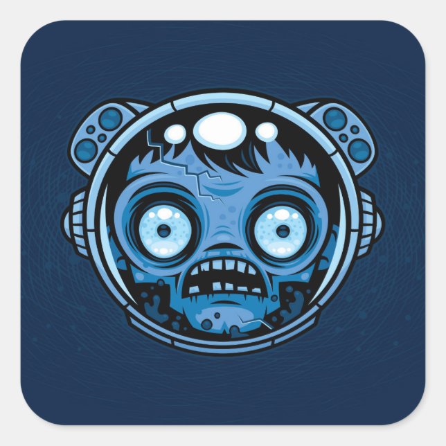 Zombie Astronaut Square Sticker (Front)