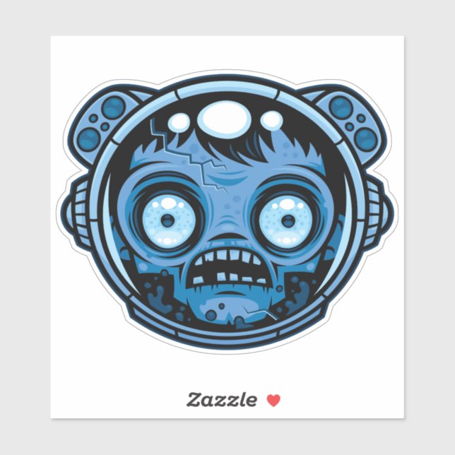 Zombie Astronaut Sticker (Sheet)