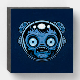 Zombie Astronaut Wooden Box Sign