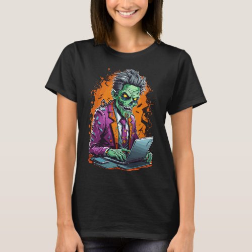 Zombie at the Cubicle  Halloween T_Shirt