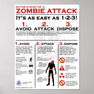 Zombie Attack - 1-2-3 Poster