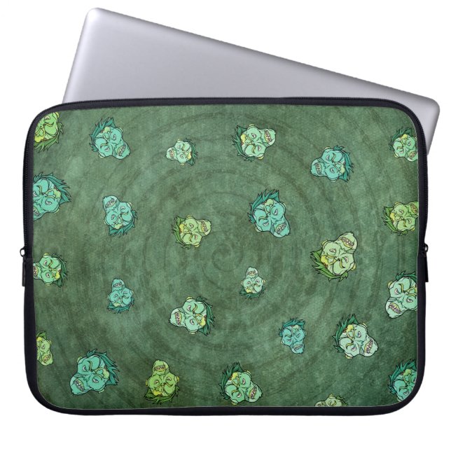 Zombie Attack Back To School Modern Pattern Laptop Sleeve (Front)