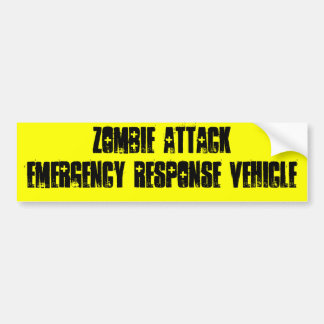 Zombie Attack Bumper Sticker