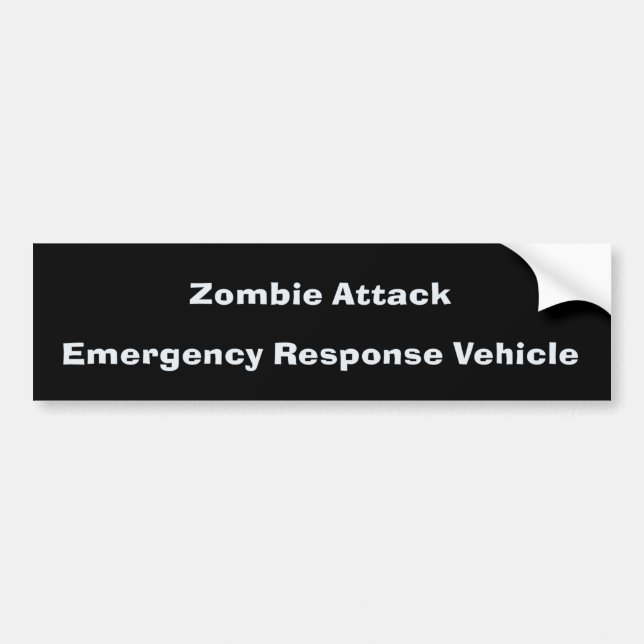 Zombie Attack BumperSticker Bumper Sticker (Front)