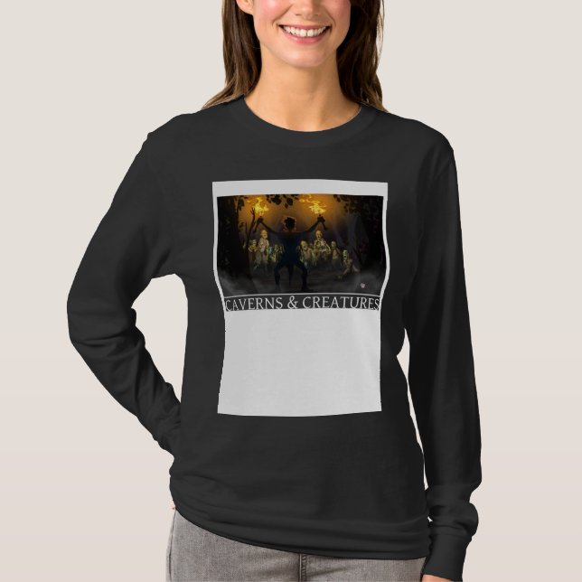 Zombie Attack Caverns & Creatures T-Shirt (Front)