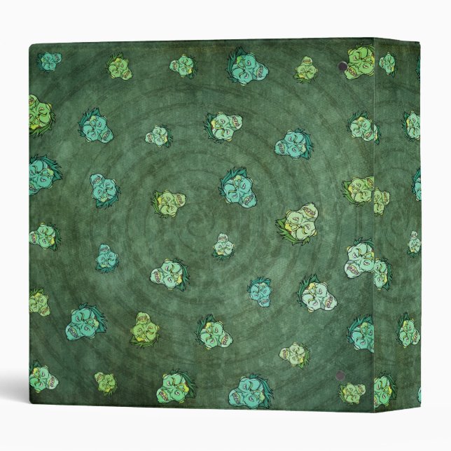 Zombie Attack School Organizer Modern Pattern 3 Ring Binder (Back/Spine)