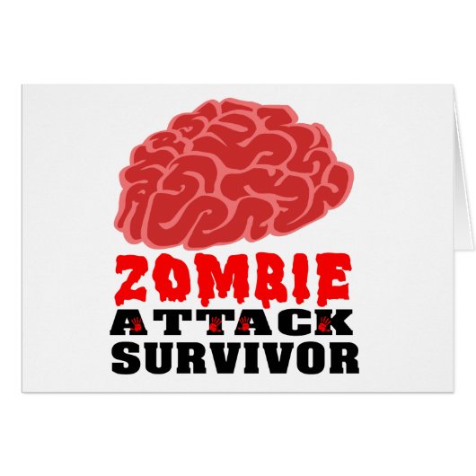 Zombie attack survivor cards (Front Horizontal)