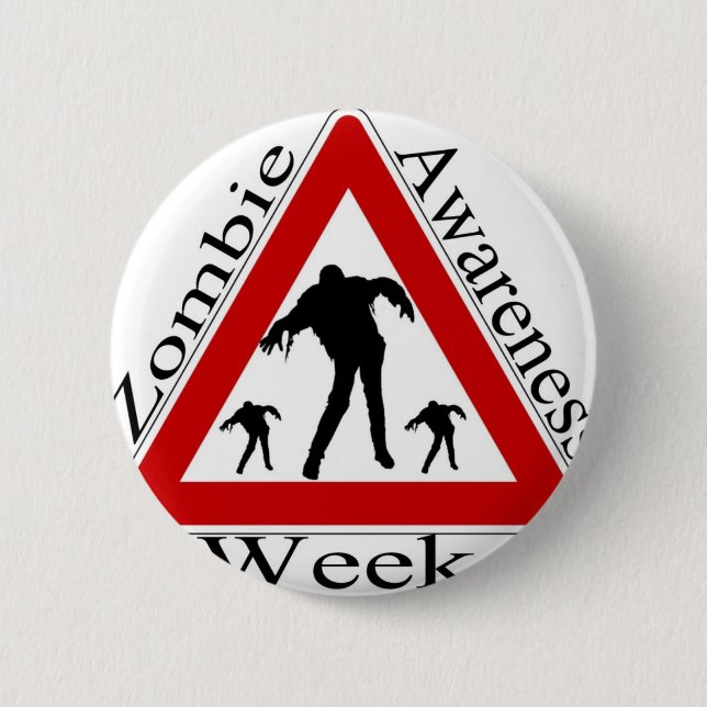 zombie awareness week pinback button (Front)
