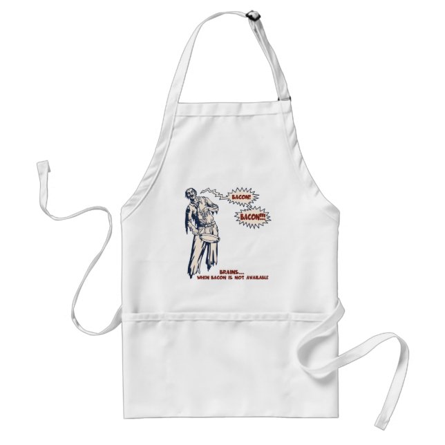 Zombie - Bacon Adult Apron (Front)