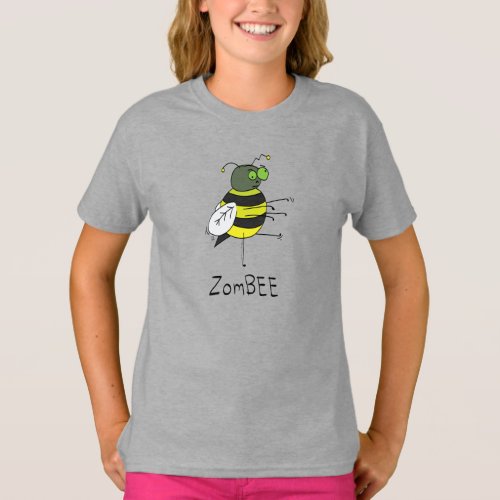 Zombie Bee Girls Kids T_shirt