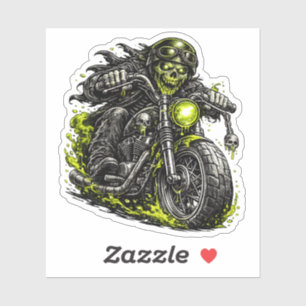 Zombie Biker Motorcycle  Sticker