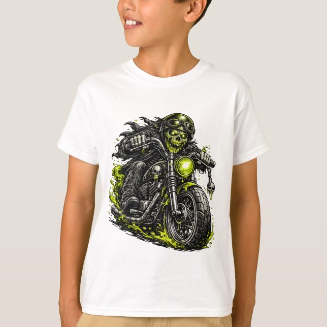 Zombie Biker Motorcycle T-Shirt (Front)
