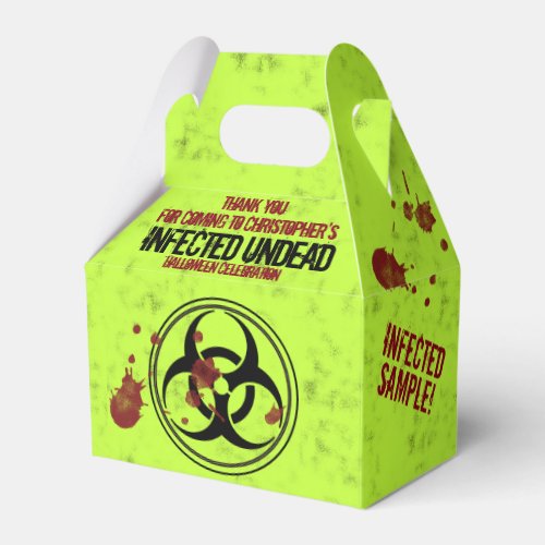 Zombie Biohazard Halloween Party Favor Boxes