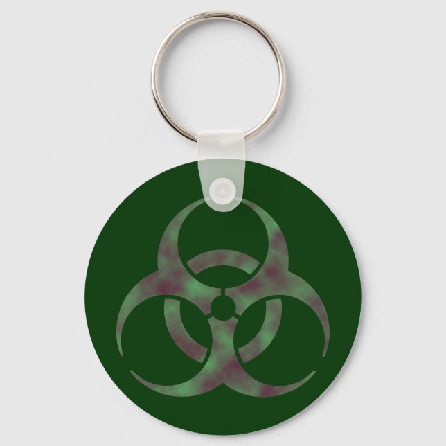 Zombie Biohazard Symbol Keychain (Front)