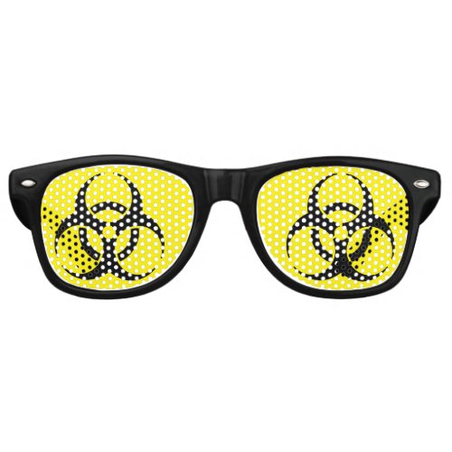 Zombie Biohazard Symbol Mad Scientist Retro Sunglasses