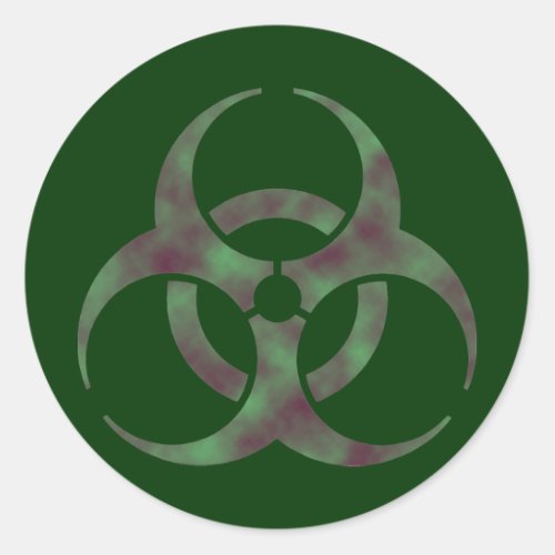 Zombie Biohazard Symbol Sticker
