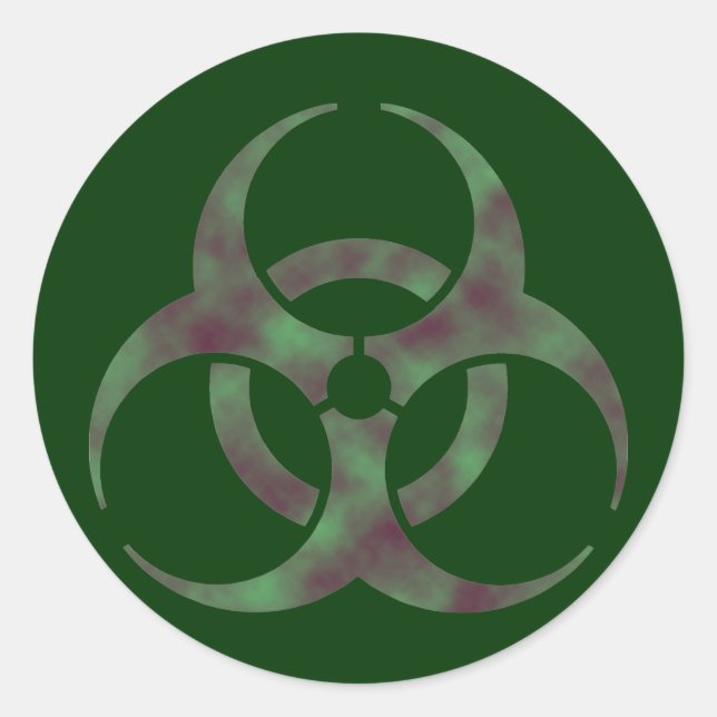 Zombie Biohazard Symbol Sticker (Front)