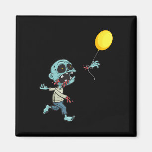 Zombie Birthday Balloon - Funny Cute Zombie Kids A Magnet