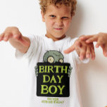 Zombie Birthday Boy Funny Monster T-Shirt<br><div class="desc">Gear up your little hero for a birthday bash like no other with our "Zombie Birthday Boy Funny Monster T-Shirt" Kids T-Shirt! Whether it's a thrilling Halloween party or a zombie-themed celebration, this shirt is the ultimate attire for your young zombie slayer. With a bold design that screams readiness and...</div>