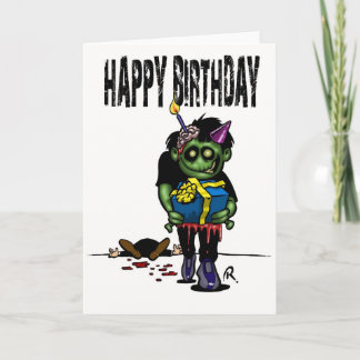 Zombie Birthday Card
