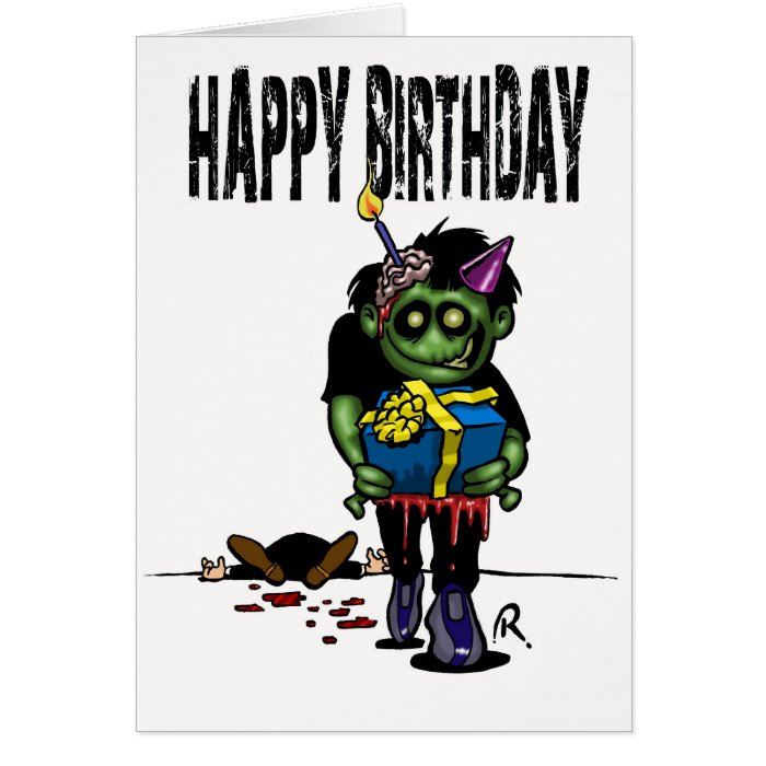 Zombie Birthday Card