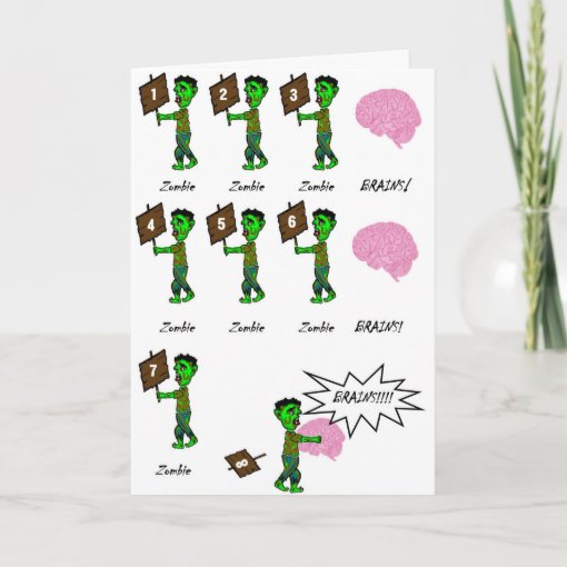 Zombie Birthday Card Kids 1 Zazzle