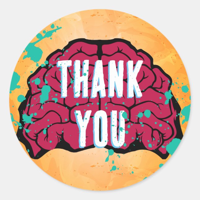 Zombie Birthday Halloween Kids Party  Classic Round Sticker (Front)