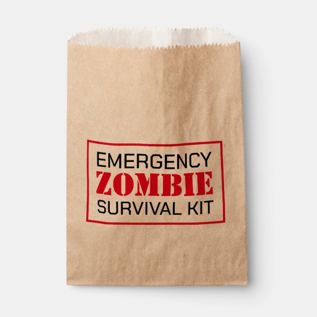 Zombie Birthday Halloween Party Favor Bag (Front)