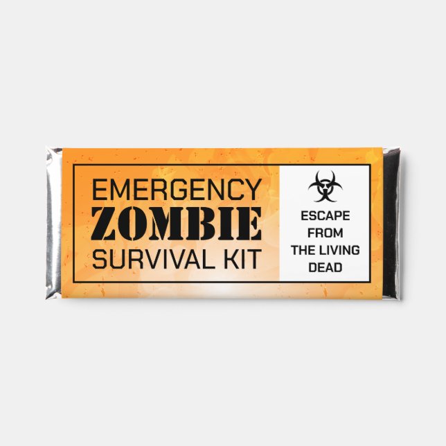 Zombie Birthday Halloween Party Hershey Bar Favors (Front)