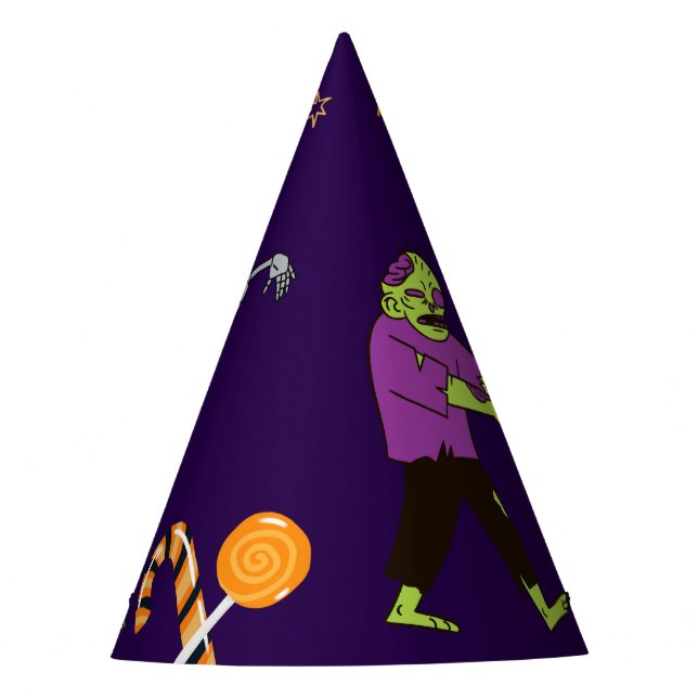 Zombie Birthday Kids Party Hat (Front)