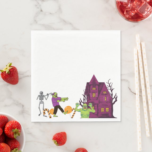 Zombie Birthday  Kids Party Napkins (Insitu)