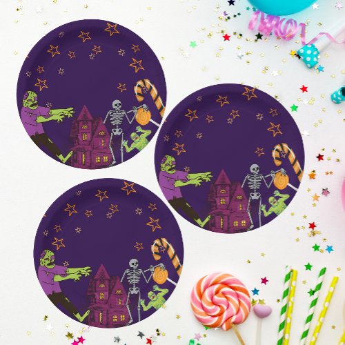 Zombie Birthday Kids Party Paper Plate