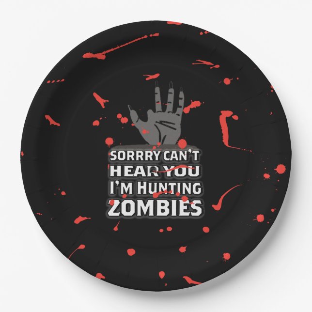 ZOMBIE BIRTHDAY PAPER PLATES (Front)