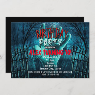 Zombie Birthday Party Invitations
