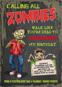 Zombie Halloween Invitations Zazzle