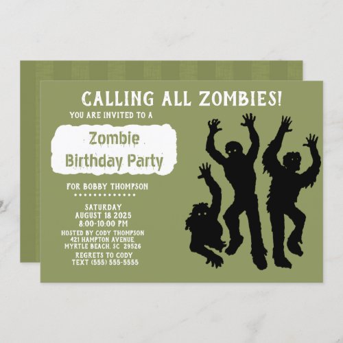 Zombie  Birthday Party _Other Occasion_ Invitation
